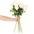 Kunstig rosenblomst, lang stilk, til vase, 62 cm, 12 stk. | Floristik24.dk