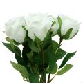 Floristik24 Rose hvid 44cm til dekoration 6stk