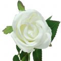 Floristik24 Rose hvid 44cm til dekoration 6stk