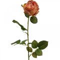 Kunstig rose orange, kunstig rose, dekorativ rose L74cm Ø7cm