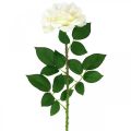 Floristik24 Silkeblomst, rose på stilk, kunstig plante cremehvid, pink L72cm Ø13cm