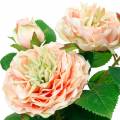 Floristik24 Dekorativ rose i en gryde, romantiske silkeblomster, lyserød pæon
