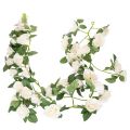 Floristik24 Kunstig rosenkrans med hvide blomster til dekoration, 170 cm