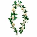 Romantisk rosenkrans Silkeblomst kunstig rosenranke 160 cm