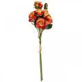 Floristik24 Buket roser kunstige roser silke blomster orange 53cm bundt