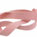 Floristik24 Fløjlsbånd pink 25mm 7m