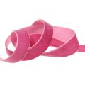 Floristik24 Fløjlsbånd pink 20mm 10m