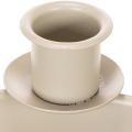Lysestage med 4 holdere, moderne adventskrans, beige, 15 cm | Floristik24.dk