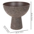 Rund plantekasse på stativ, moderne plantepotte, 25 cm | Floristik24.dk