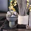 Moderne rund plantekasse på høj base, 18 cm | Floristik24.dk