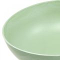 Floristik24 Dekorativ skål grøn pastel plast bordpynt fjeder Ø20cm