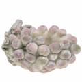 Dekorativ skål druer grå lilla creme 19×14cm H9,5cm