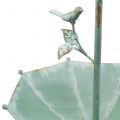 Floristik24 Antik paraply til ophængning af mintgrøn H43cm Ø28cm