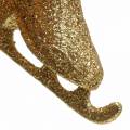 Floristik24 Juletræspynt skøjte guld, glitter 8cm 12stk