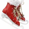 Floristik24 Juletræspynt skøjter til at hænge rødt, hvidt 10,5 × 10 cm