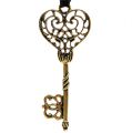 Floristik24 Nøgle til at hænge 7cm guld, antikke 2 stk
