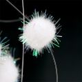 Floristik24 Snowball glitter garland 135 cm hvid
