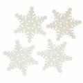Floristik24 Scatter dekoration snefnug glitter hvid 5cm 48p
