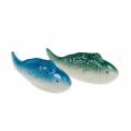 Floristik24 Svømmefisk blå/grøn keramik 11,5cm 2stk