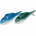 Floristik24 Svømmefisk blå/grøn keramik 11,5cm 2stk