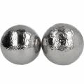 Flydende kugleblomster sølvmetal Ø5,5cm assorteret 6stk