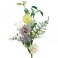 Floristik24 Silkeblomster i bundtet, sommerdekoration, krysantemum og kugletidsel, kunstige blomster L50cm