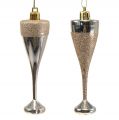 Floristik24 Champagneglas til at hænge lys guld 10 cm 8stk