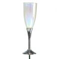 Floristik24 Nytårsaften dekoration champagne glasprop sølv 7,5cm L27cm 12stk