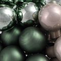 Spejlbær Julegrøn Perlegrå Ø20mm 140 stk | Floristik24.dk