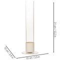 Moderne konisk lysestage med glascylinder og base, 31 cm | Floristik24.dk