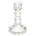 Floristik24 Transparent lysestage, klassisk design, borddekoration, 12 cm, 2 stk.