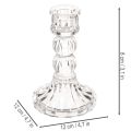Transparent lysestage, klassisk design, borddekoration, 12 cm, 2 stk. | Floristik24.dk