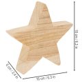 Rustik træstjernelysholder til keglelys, 16 cm | Floristik24.dk