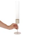 Moderne 45 cm cylinderformet lysestage i glas | Floristik24.dk