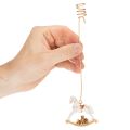 Juletræslysholder gyngehest 20 cm 3 stk. | Floristik24.dk