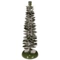 Floristik24 Lysestage i juletræsdesign, grønt metal, 45 cm