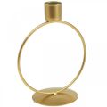 Floristik24 Lysestage guld lysestage metal ring Ø10,5cm