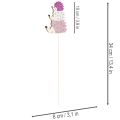 Dekorative havepæle - Farverig pindsvinfamilie - 34 cm, 12 stk. | Floristik24.dk