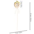 Dekorativt græskar med ansigt Halloween-dekoration, 31 cm, 12 stk. | Floristik24.dk