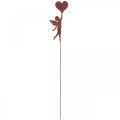 Havespil rustengel med hjertedekoration Valentinsdag 60cm
