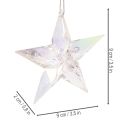 Dekorative stjernepynt, iriserende klar akryl, juletræspynt, 9 cm, 6 stk. | Floristik24.dk
