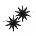 Floristik24 Julepynt stjerner til at hænge op sort Ø7,5cm 8stk