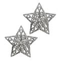 Floristik24 Metal stjerne sølv 6cm 20stk