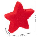 Lille dekorativ stjerne, flocket pynt, 5 cm, 40 stk. | Floristik24.dk