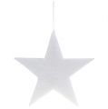 Floristik24 Stor stjerne til hængende hvid 45 cm L56cm 1p