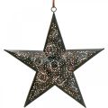 Floristik24 Juleophæng stjerne metal stjerne sort H25,5cm
