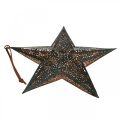Floristik24 Juleophæng stjerne metal stjerne sort H25,5cm