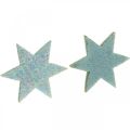 Floristik24 Dekorative stjerner til kunsthåndværk Mint selvklæbende skumgummi 4cm 36stk