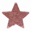 Floristik24 Stjerne med glitter drys dekoration 6,5 cm pink 36stk