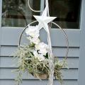 Floristik24 Metalstjerne til at hænge, julevedhæng, adventsdekoration hvid, Shabby Chic 11 × 11cm